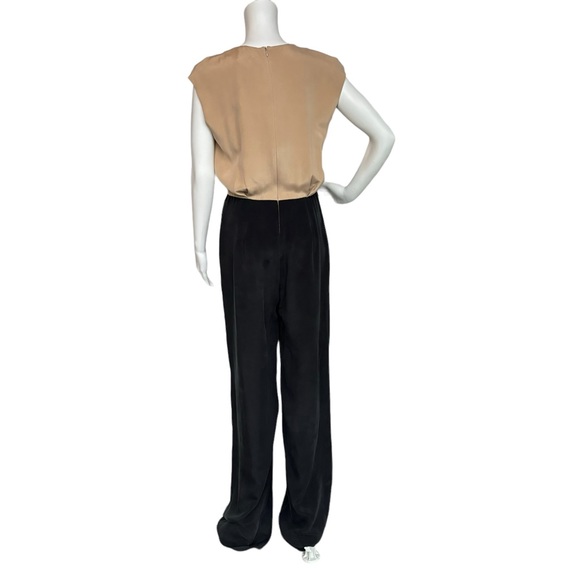 MAX MARA PIANOFORTE COLLECTION PURE SILK EVENING JUMPSUIT OVERALL NEW WOMEN Sz 8 - Picture 3 of 16